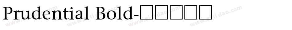 Prudential Bold字体转换